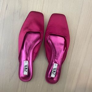 Pink flats